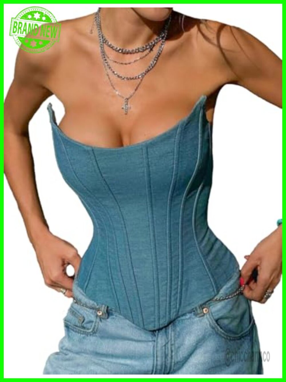Satin Overbust Corset Top Steel Boned Lace Up Waist Cincher